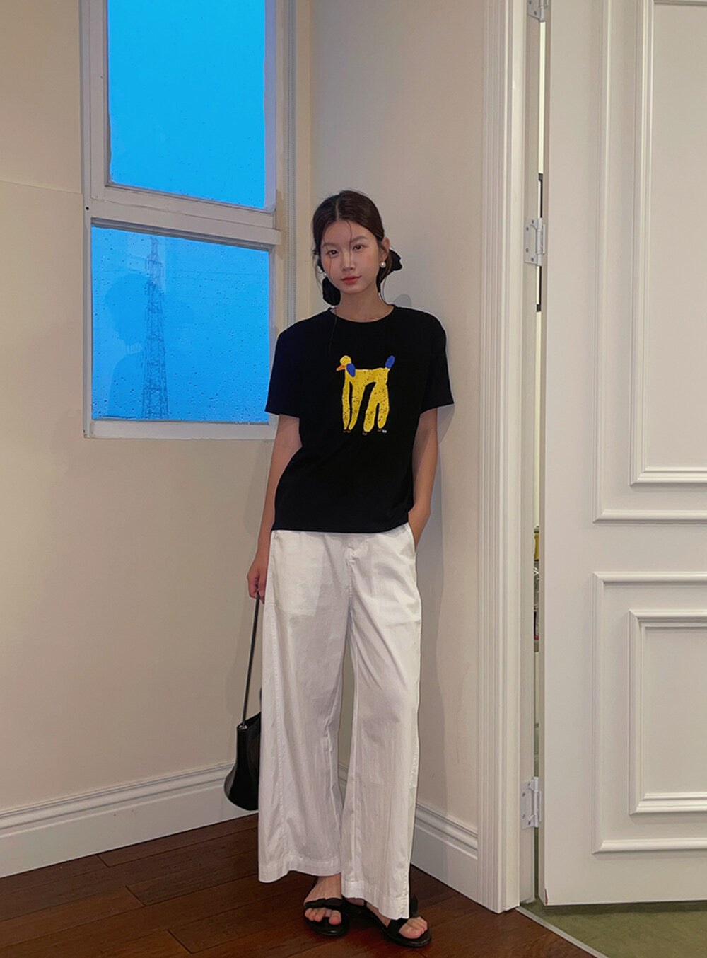 Korean Straight-Leg Cropped Pants