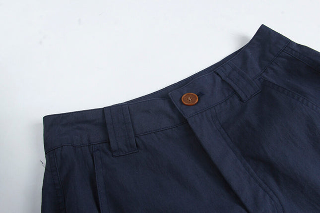 Korean Straight-Leg Cropped Pants
