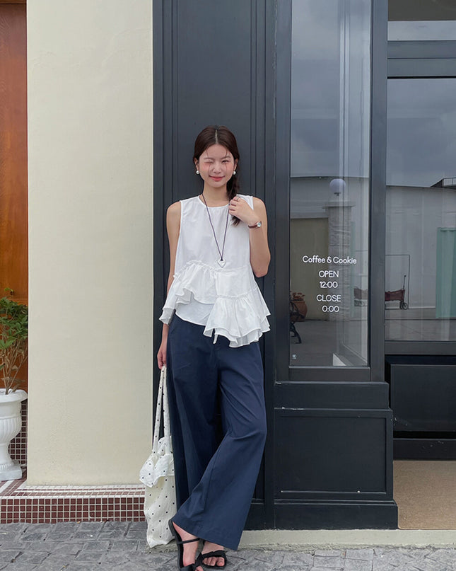 Korean Straight-Leg Cropped Pants