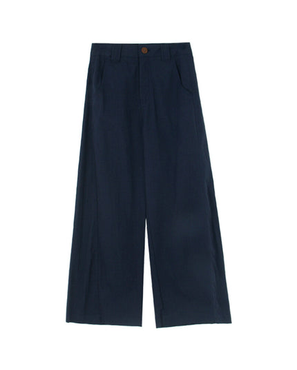 Korean Straight-Leg Cropped Pants