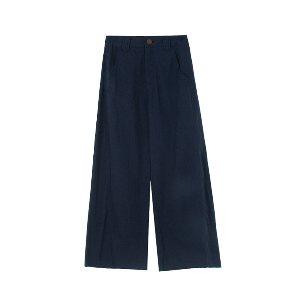 Korean Straight-Leg Cropped Pants
