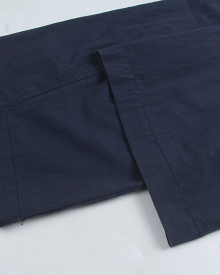 Korean Straight-Leg Cropped Pants