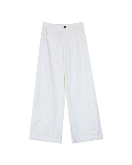 Korean Straight-Leg Cropped Pants