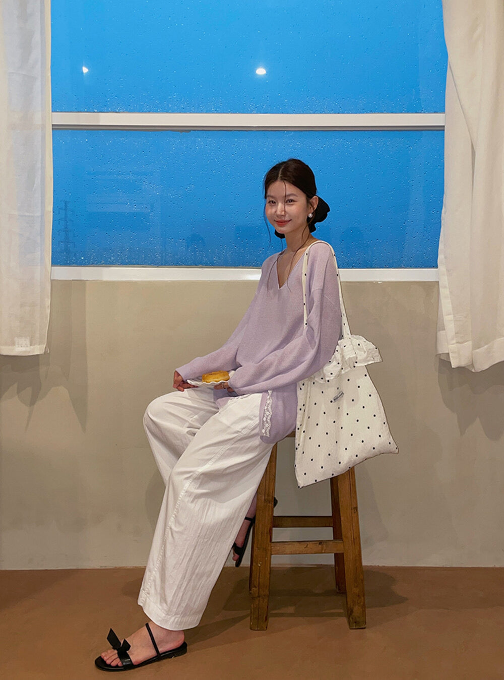 Korean Straight-Leg Cropped Pants