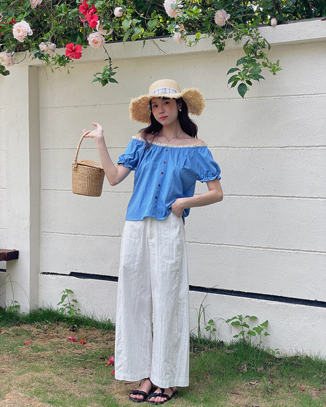 Korean Straight-Leg Cropped Pants