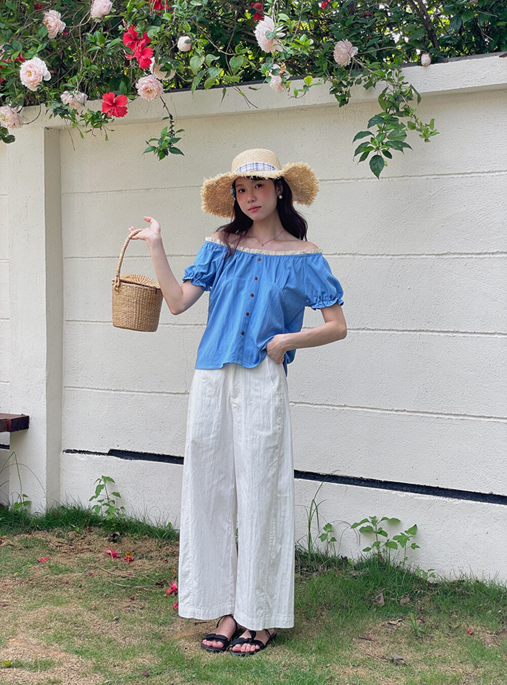 Korean Straight-Leg Cropped Pants