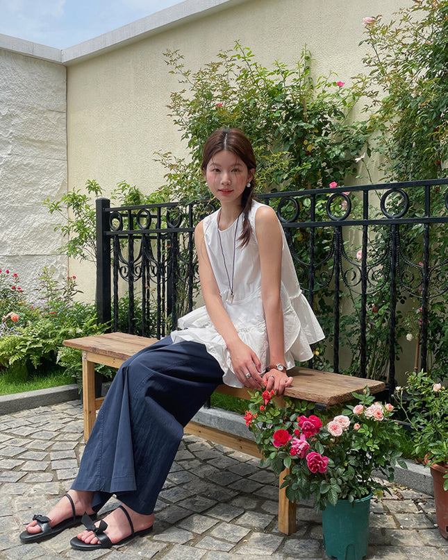 Korean Straight-Leg Cropped Pants