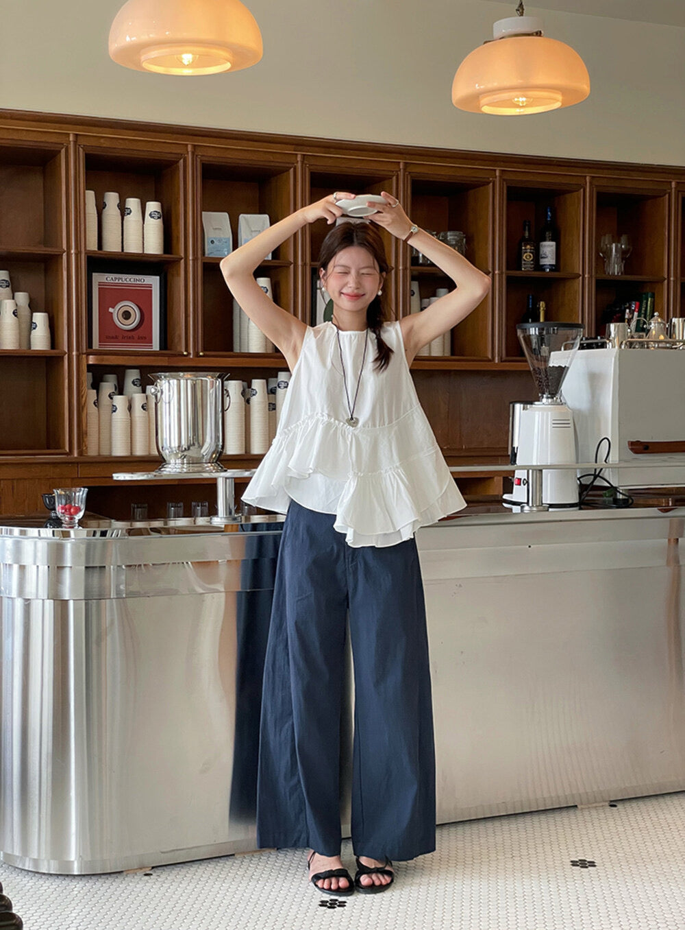 Korean Straight-Leg Cropped Pants