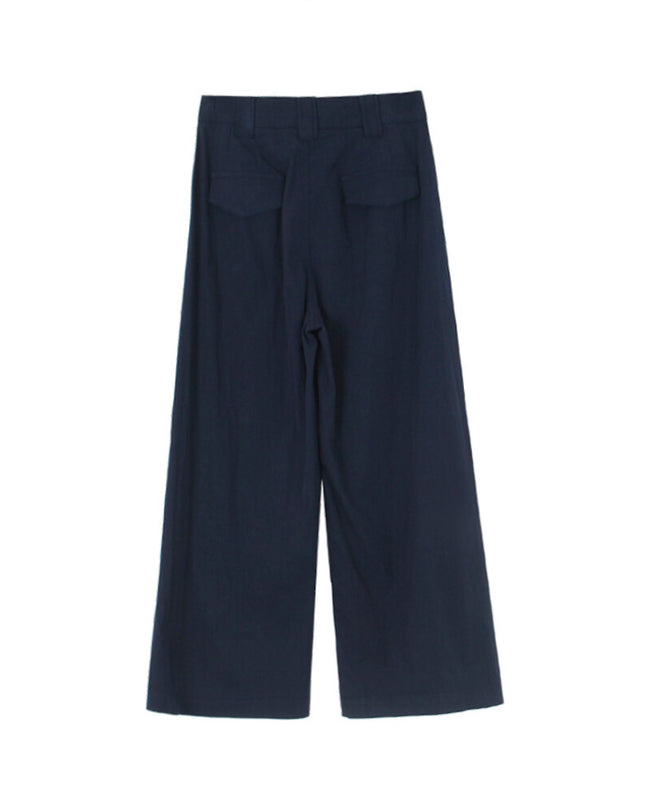 Korean Straight-Leg Cropped Pants