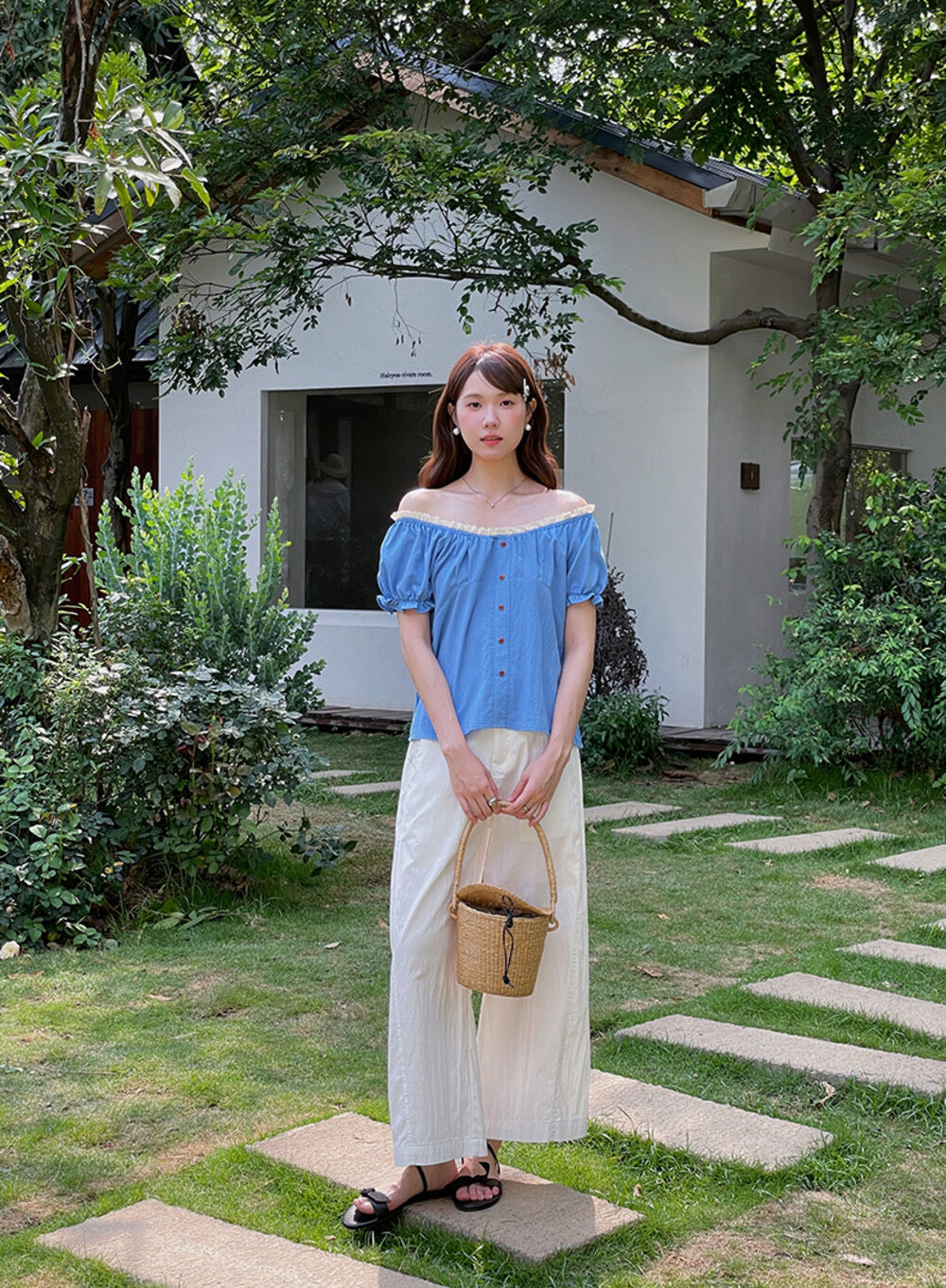 Korean Straight-Leg Cropped Pants