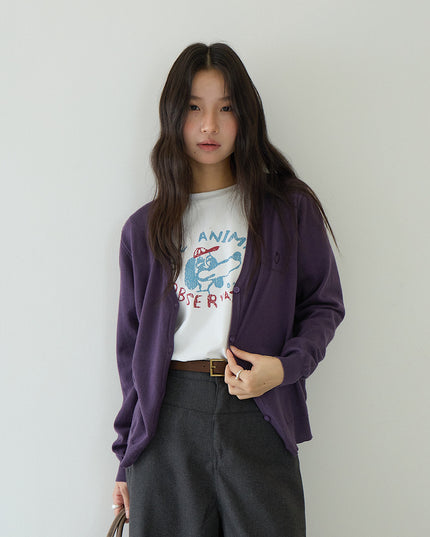 Comfy Cloud-Fleece Print Crew-Neck Short-Sleeve Tee