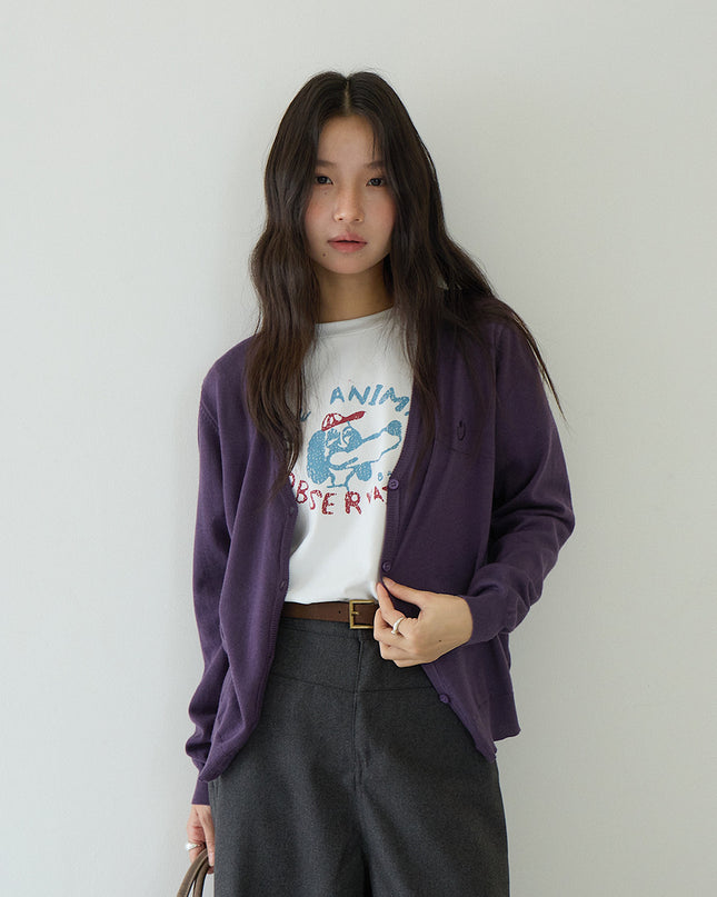 Comfy Cloud-Fleece Print Crew-Neck Short-Sleeve Tee