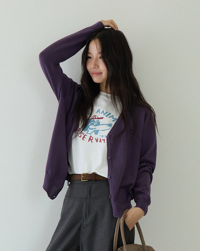 Comfy Cloud-Fleece Print Crew-Neck Short-Sleeve Tee