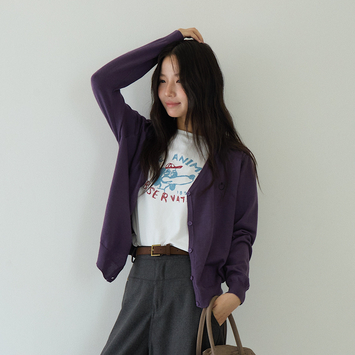Comfy Cloud-Fleece Print Crew-Neck Short-Sleeve Tee