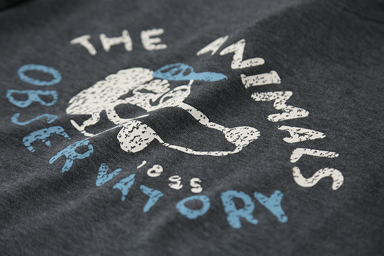 Comfy Cloud-Fleece Print Crew-Neck Short-Sleeve Tee