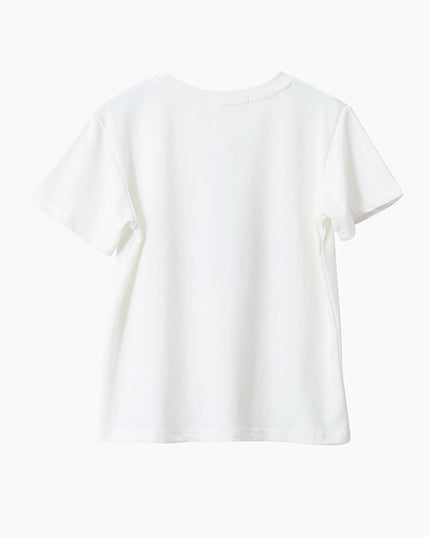 Comfy Cloud-Fleece Print Crew-Neck Short-Sleeve Tee