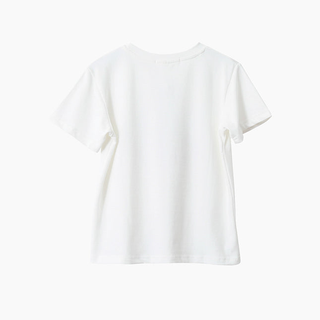 Comfy Cloud-Fleece Print Crew-Neck Short-Sleeve Tee