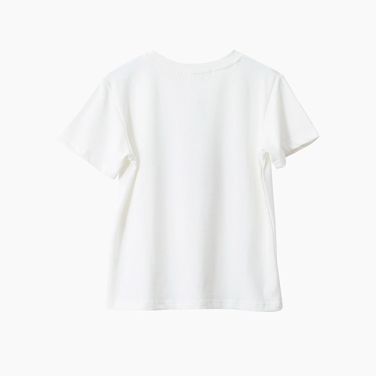 Comfy Cloud-Fleece Print Crew-Neck Short-Sleeve Tee