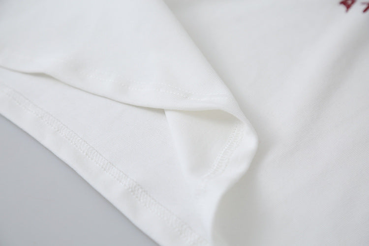 Comfy Cloud-Fleece Print Crew-Neck Short-Sleeve Tee