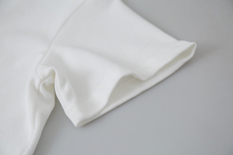 Comfy Cloud-Fleece Print Crew-Neck Short-Sleeve Tee