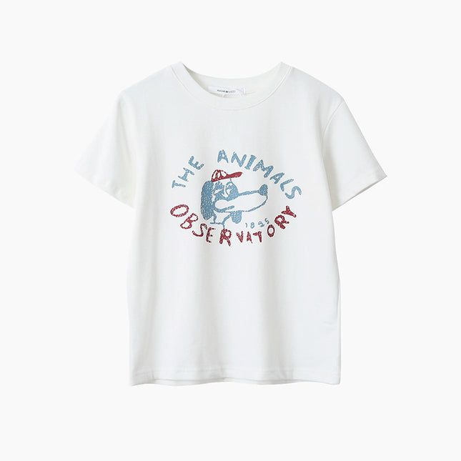 Comfy Cloud-Fleece Print Crew-Neck Short-Sleeve Tee