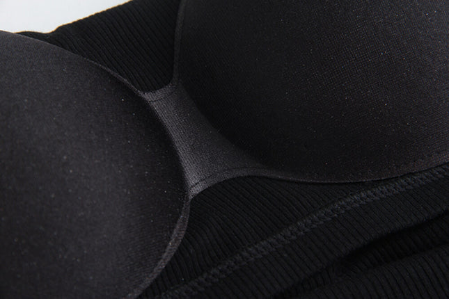 Padded Spaghetti Strap Tank Top with Open-Back Detail