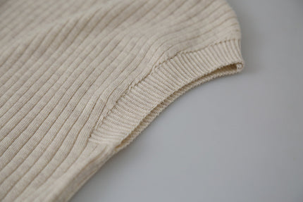 Hollow Cross-Back Sleeveless Knit Tank