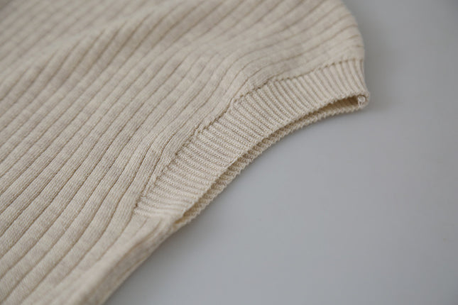 Hollow Cross-Back Sleeveless Knit Tank