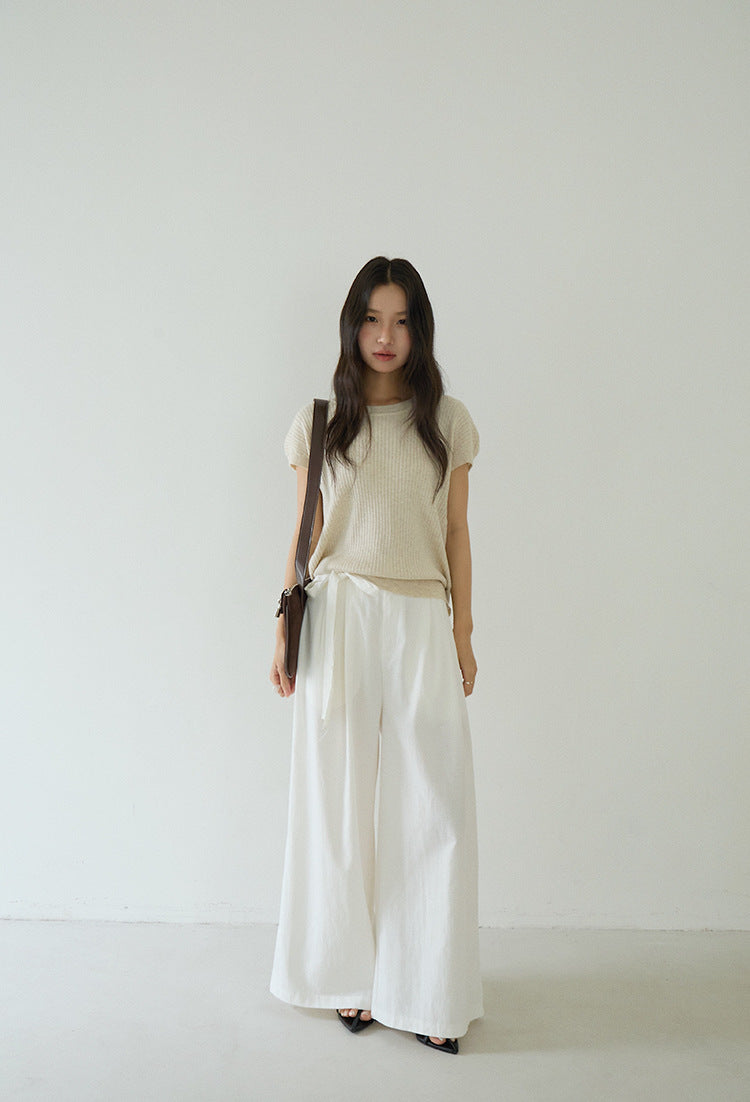 Hollow Cross-Back Sleeveless Knit Tank