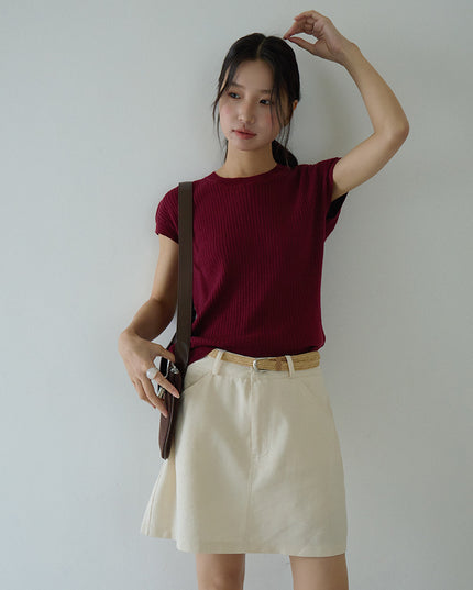 Hollow Cross-Back Sleeveless Knit Tank