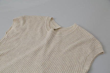 Hollow Cross-Back Sleeveless Knit Tank