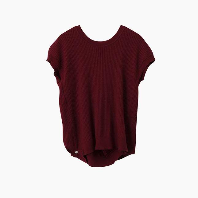 Hollow Cross-Back Sleeveless Knit Tank