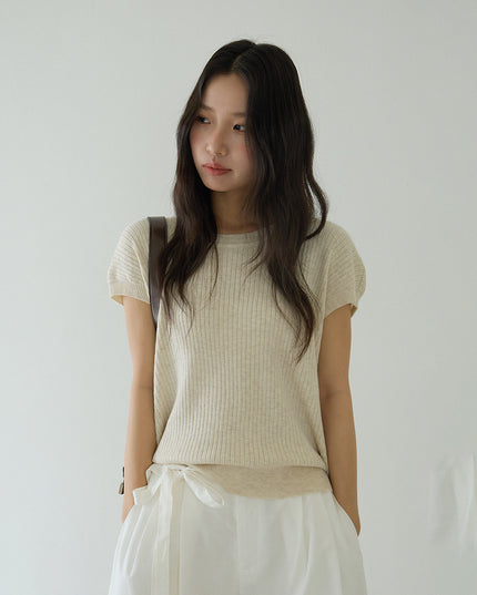 Hollow Cross-Back Sleeveless Knit Tank