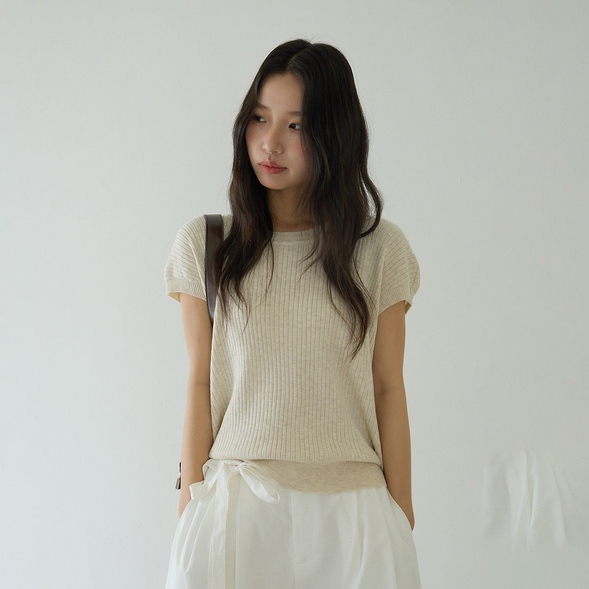 Hollow Cross-Back Sleeveless Knit Tank