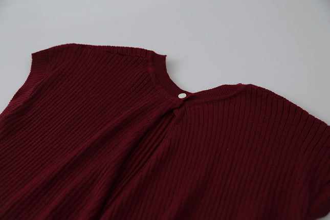 Hollow Cross-Back Sleeveless Knit Tank