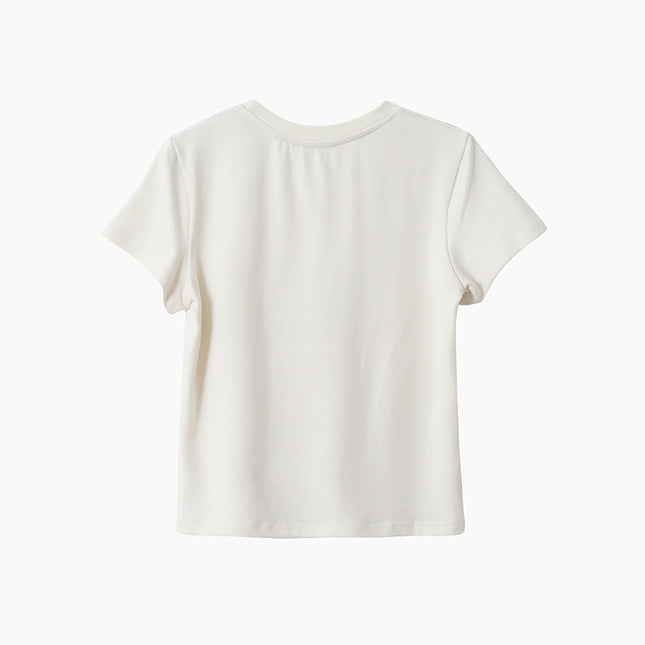 Deer Print Regular-Shoulder Slimming Short-Sleeve Tee