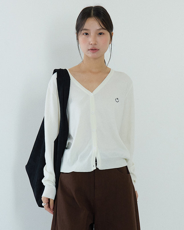 Elegant V-Neck Lightweight Cardigan