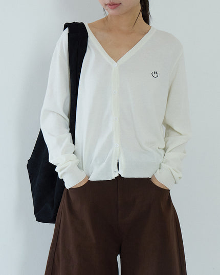 Elegant V-Neck Lightweight Cardigan
