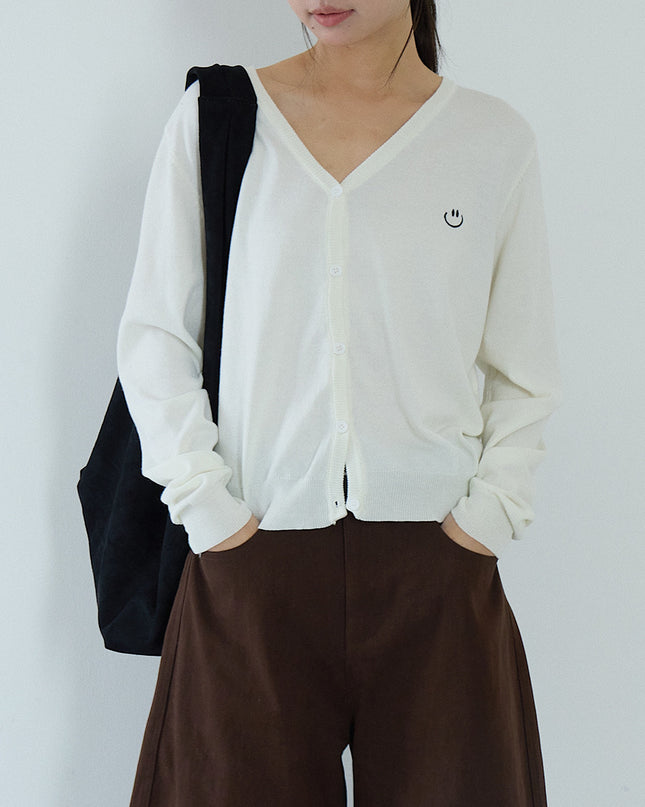 Elegant V-Neck Lightweight Cardigan