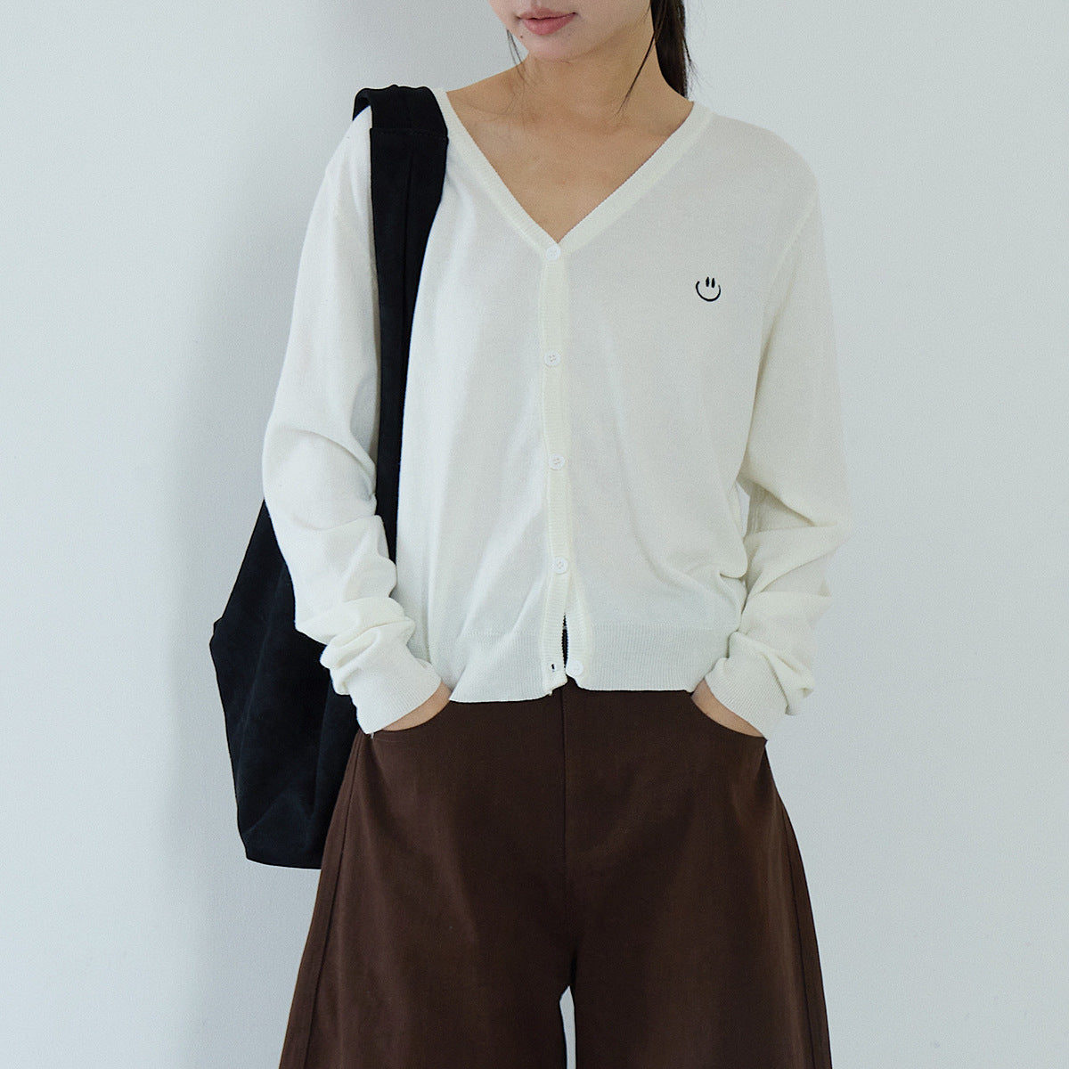 Elegant V-Neck Lightweight Cardigan