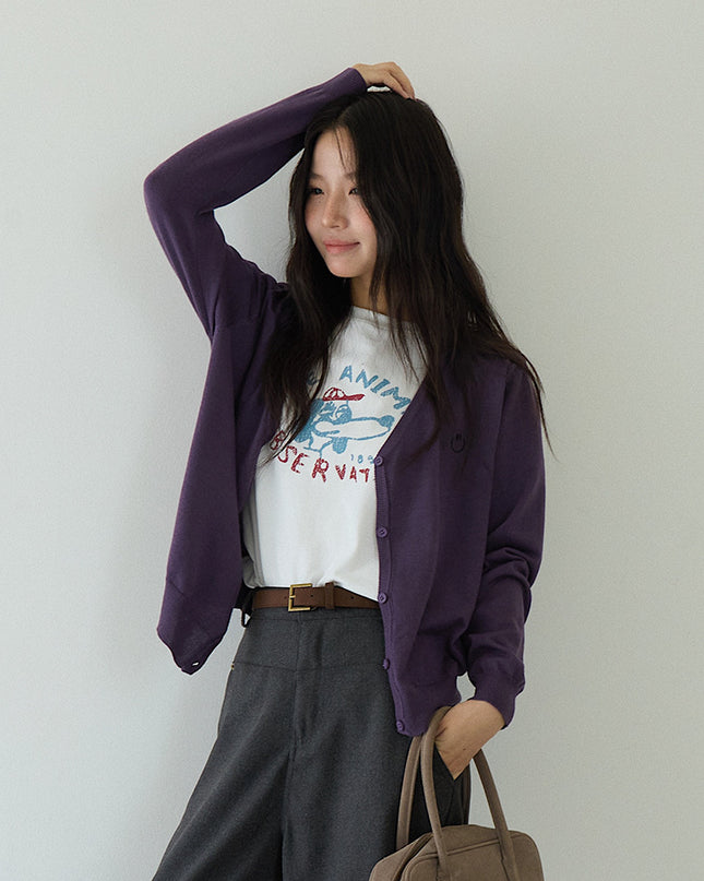 Elegant V-Neck Lightweight Cardigan