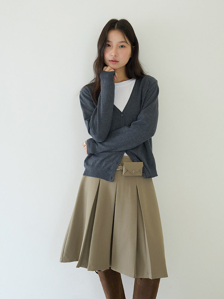 Elegant V-Neck Lightweight Cardigan