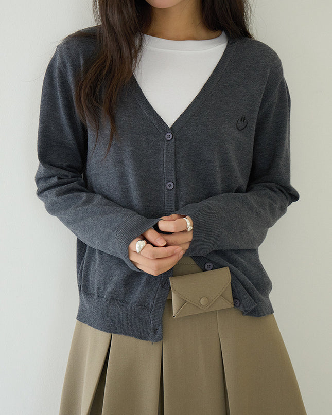 Elegant V-Neck Lightweight Cardigan