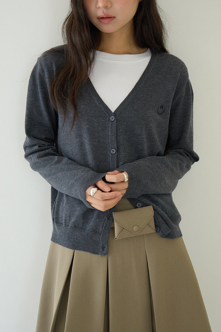 Elegant V-Neck Lightweight Cardigan
