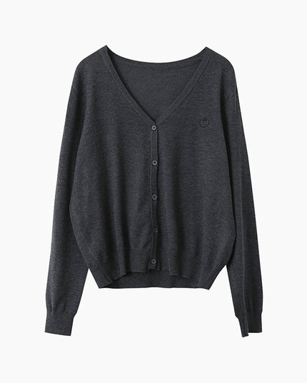 Elegant V-Neck Lightweight Cardigan