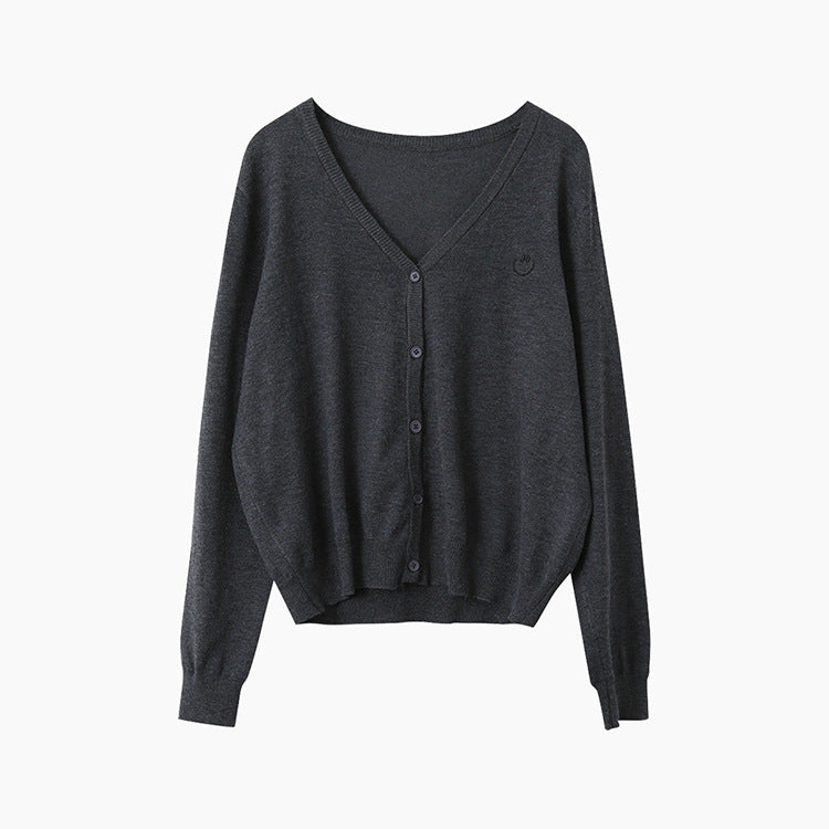 Elegant V-Neck Lightweight Cardigan
