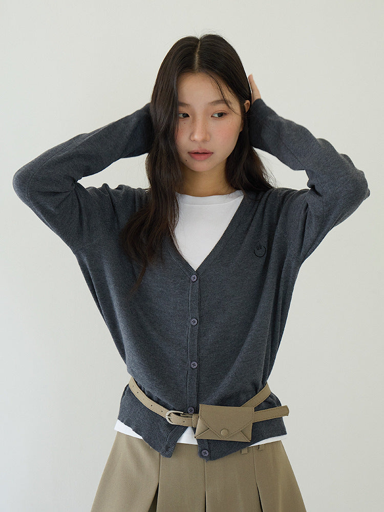 Elegant V-Neck Lightweight Cardigan