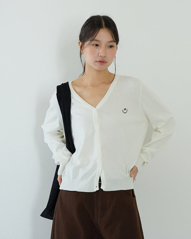 Elegant V-Neck Lightweight Cardigan