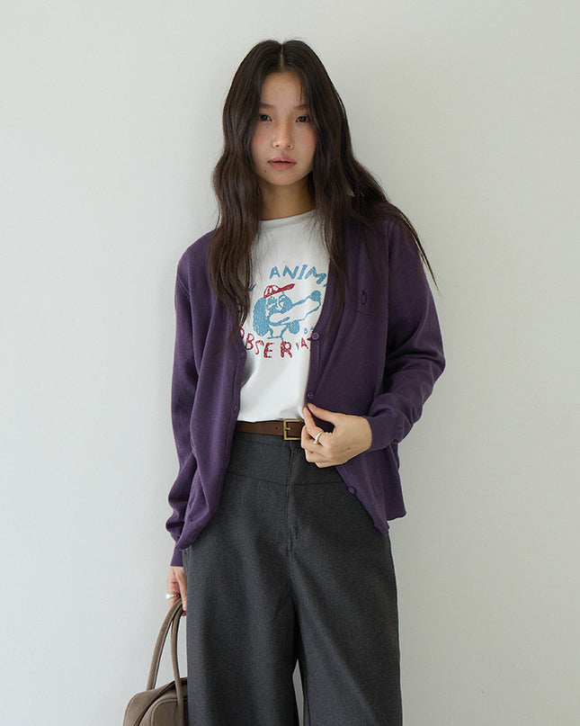 Elegant V-Neck Lightweight Cardigan