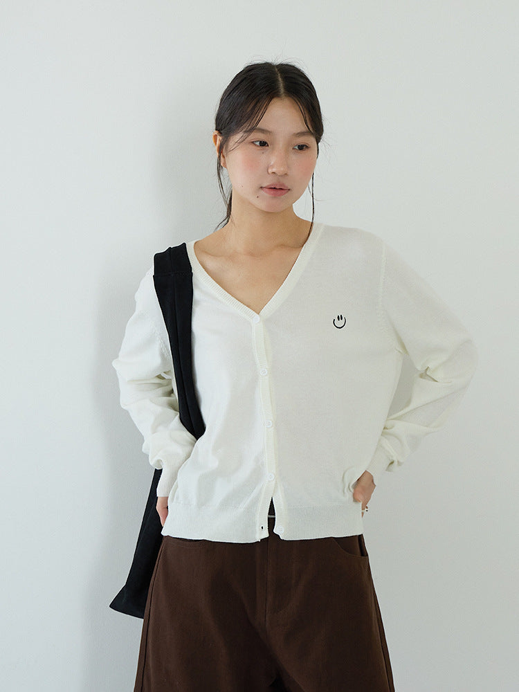 Elegant V-Neck Lightweight Cardigan